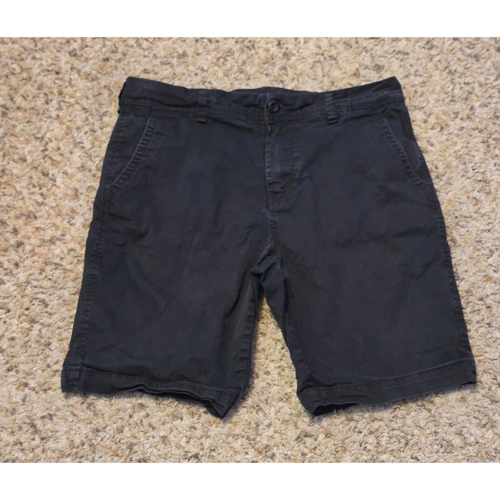 Aero Chino Shorts Men's Size 29 Black‎ Back Button Pockets